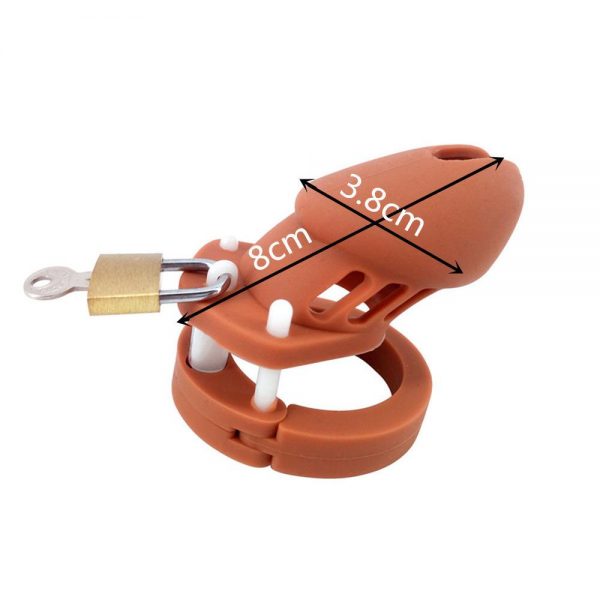 Cage de Chasteté Silicone CB 6000 Marron – Image 2