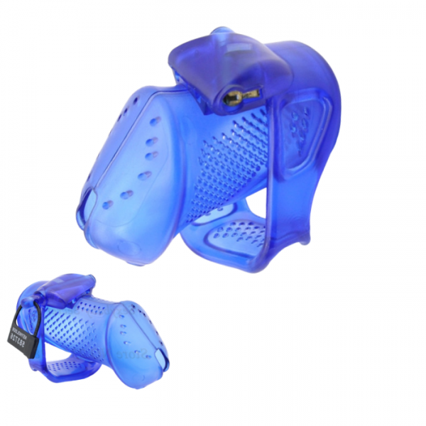 Cage de Chasteté Résine <br /> La Sentence Bleu