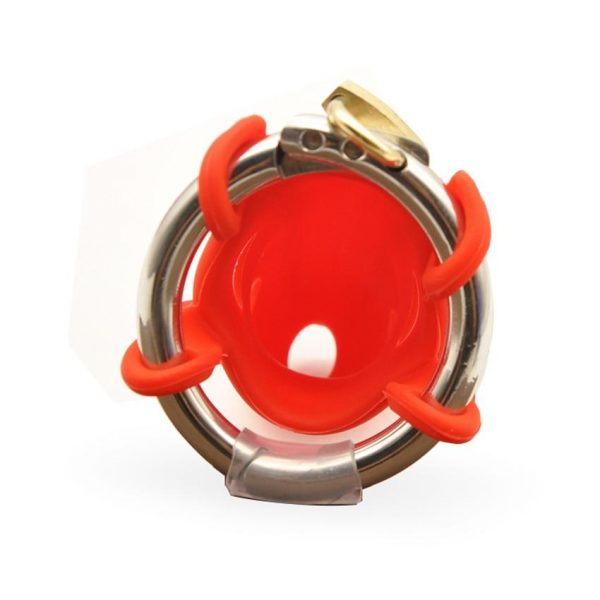 Cage de Chasteté Silicone <br /> Démonia Rouge – Image 2