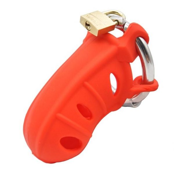 Cage de Chasteté Silicone <br /> Démonia Rouge