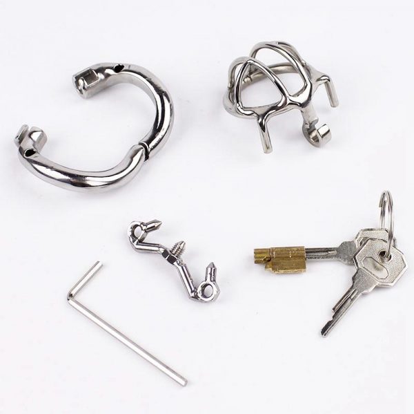 Cage de Chasteté Métal <br /> Petit Sexe – Image 4