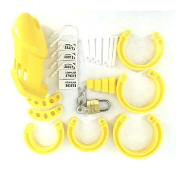 Cage de Chasteté Plastique <br /> GB 6000 Jaune – Image 4