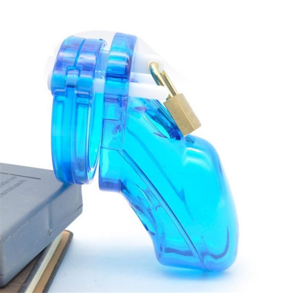 Cage de Chasteté Plastique GB 3000 Bleu-ciel – Image 2