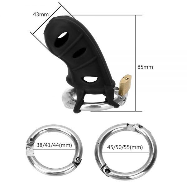 Cage de Chasteté Silicone <br /> Demonia Noir – Image 2