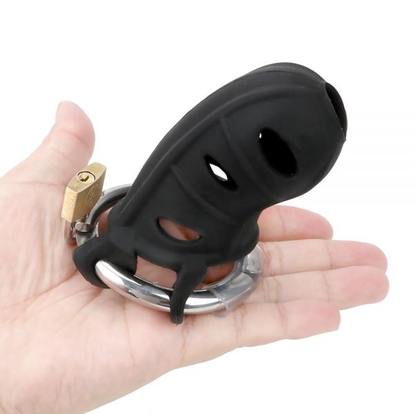 Cage de Chasteté Silicone <br /> Demonia Noir – Image 3
