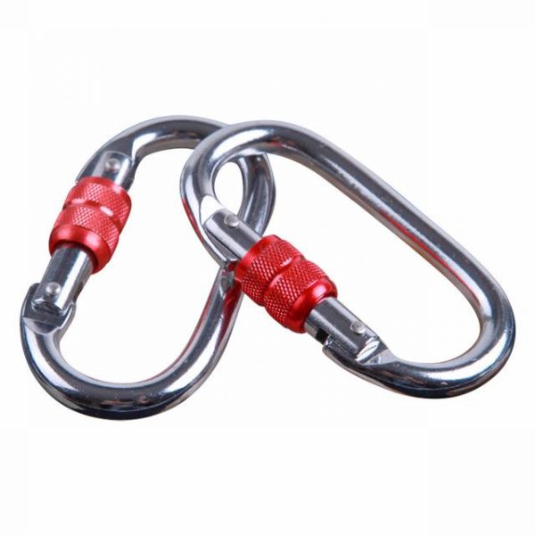 Mousqueton d'aviation en aluminium Rouge