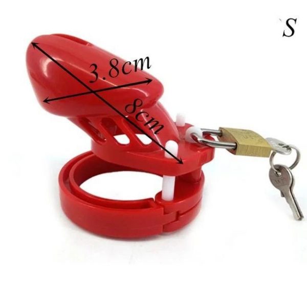 Cage de Chasteté Plastique GB 6000 Rouge – Image 2