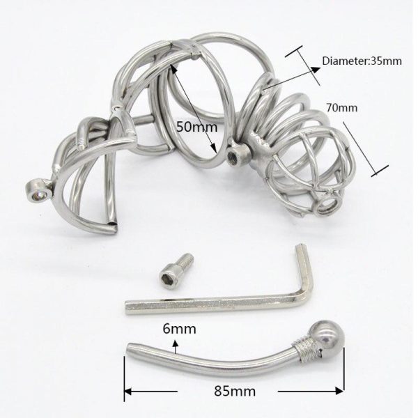 Cage de Chasteté Homme - Acier - La Geôle S – Image 2