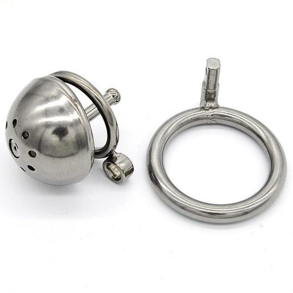 Cage de Chasteté Homme - Acier - Ténèbres S – Image 4