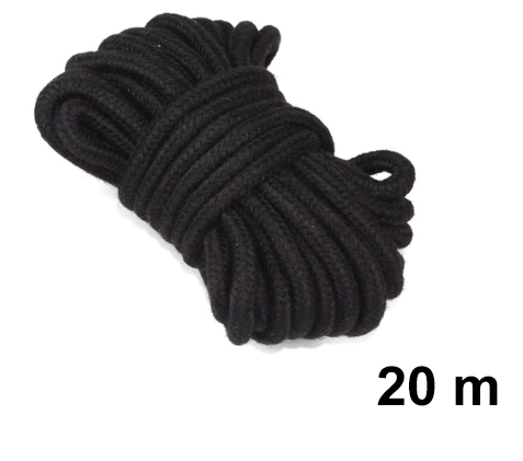 corde coton 20m noire