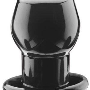 Ass Tunnel Plug Silicone Noir Medium 7 x 5.2 cm