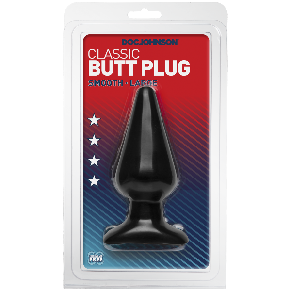 Butt Plug Smooth 12 x 6 cm Noir – Image 2