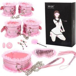 Coffret Bdsm lace Light 8 Pièces Rose