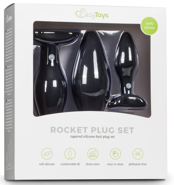 Kit de 3 plugs silicone Rocket Noirs – Image 2