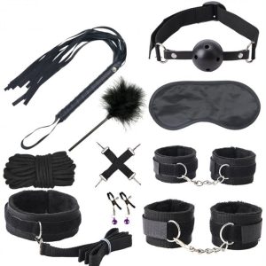 Kit SM Bondage 10 Pièces noir