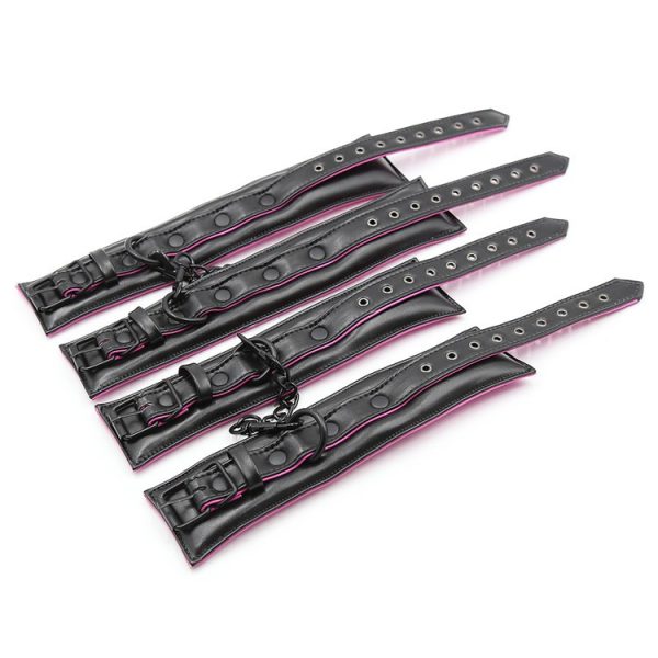 Kit SM Menottes et Collier noir et rose – Image 3