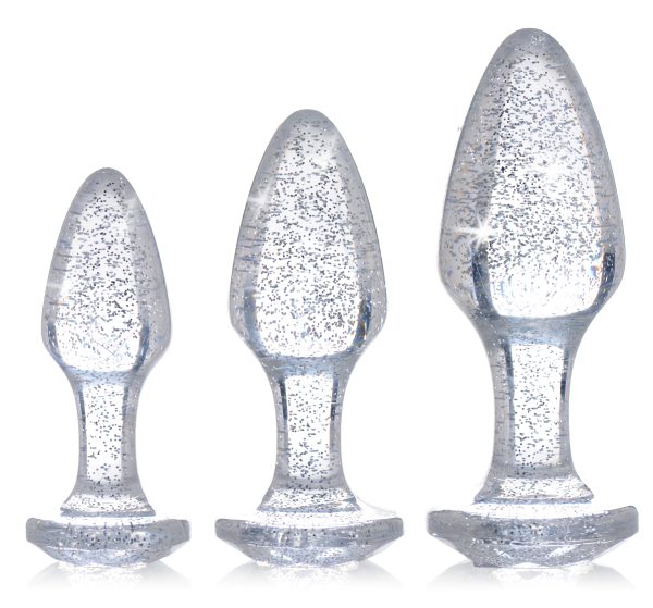 Lot de 3 plugs Scintilly Transparent