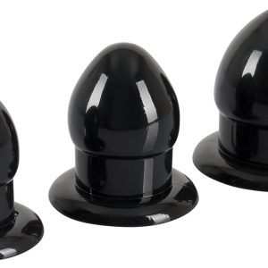 Pack de 3 Plugs Mini fat noirs