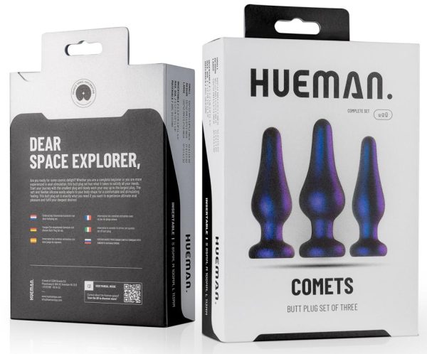 Pack de 3 plugs silicone Comets Hueman – Image 2
