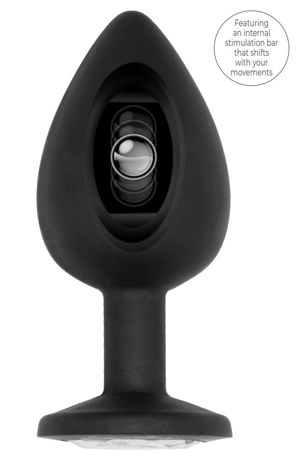 Plug anal silicone SELF MOTION 8 x 4 cm noir – Image 3