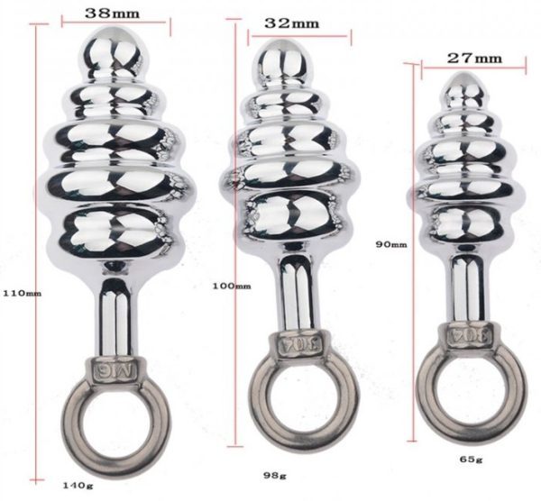 Plug en métal avec Anneau Butt Pal 6 x 2.7cm – Image 3