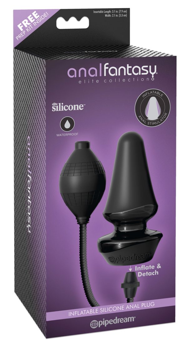 Plug Gonflable Silicone 9.5 x 5.5 cm Noir – Image 2