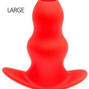 Plug Tunnel Stretch Rouge Large 15 x 7cm