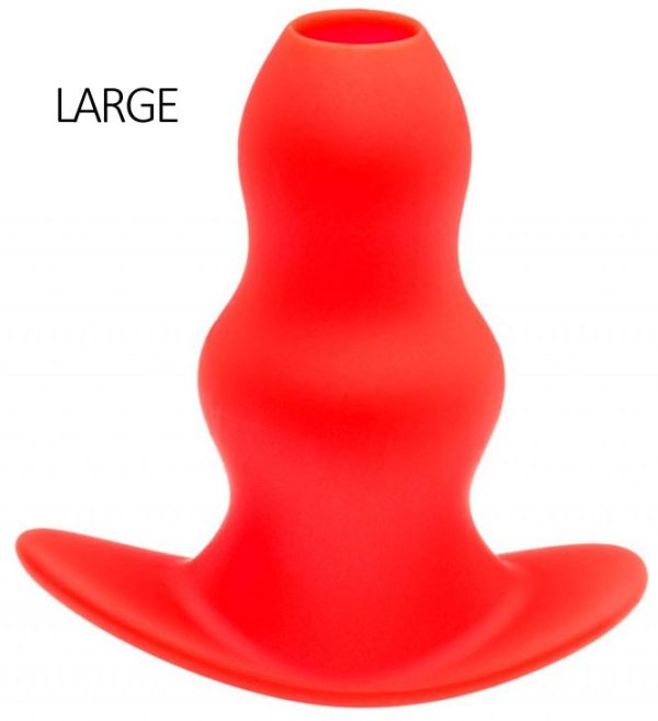 Plug Tunnel Stretch Rouge Large 15 x 7cm