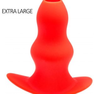 Plug Tunnel Stretch Rouge Extra large 16 x 7.5cm