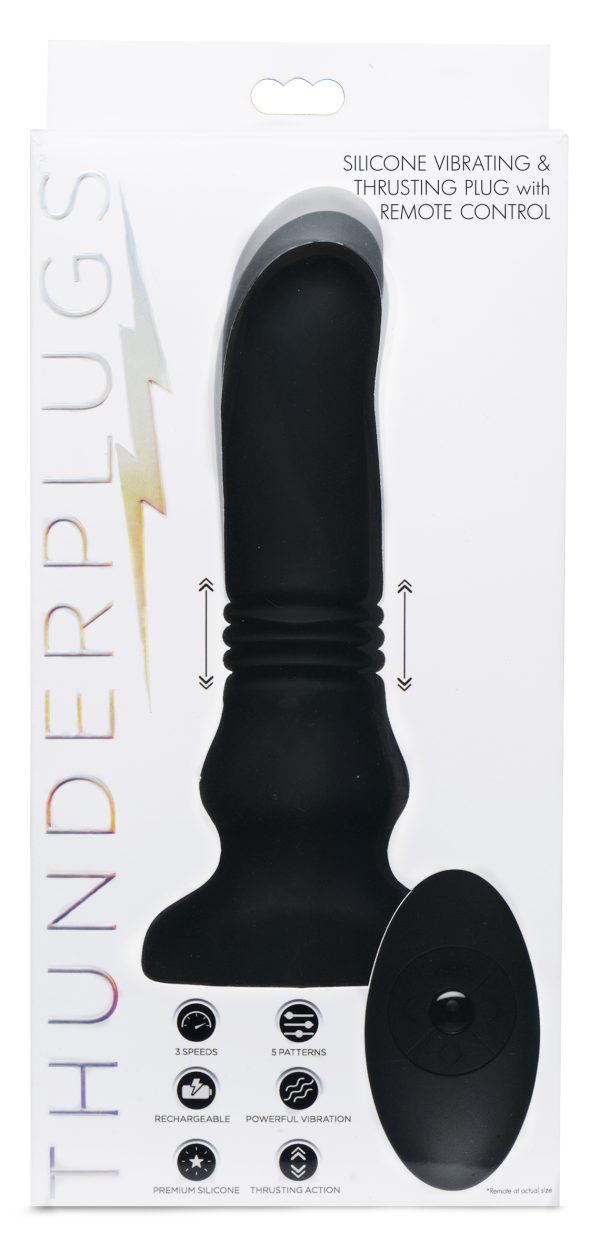 Plug vibrant avec action de poussée 15 x 3.5 cm – Image 2