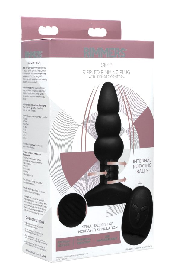 Plug vibrant et rotatif Rippled Rimming 12 x 4.2 cm – Image 2