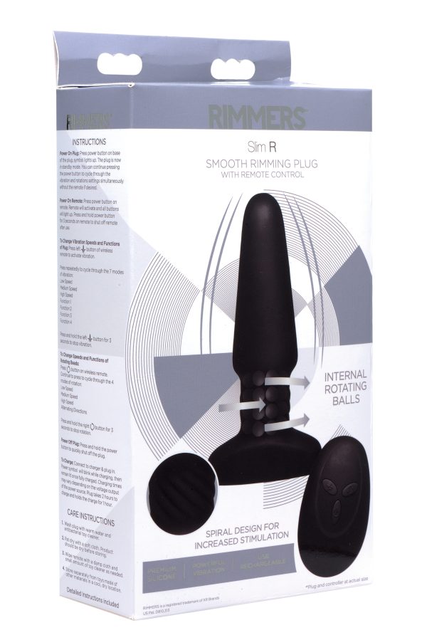Plug vibrant et rotatif Smooth Rimming 12 x 4 cm – Image 2