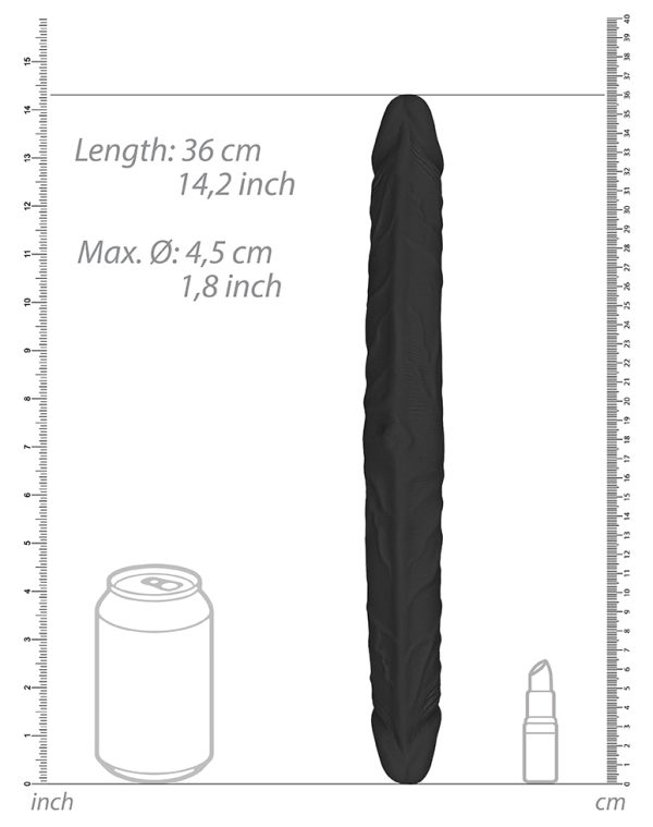 Double gode Realrock 36 x 4.4cm Noir – Image 5