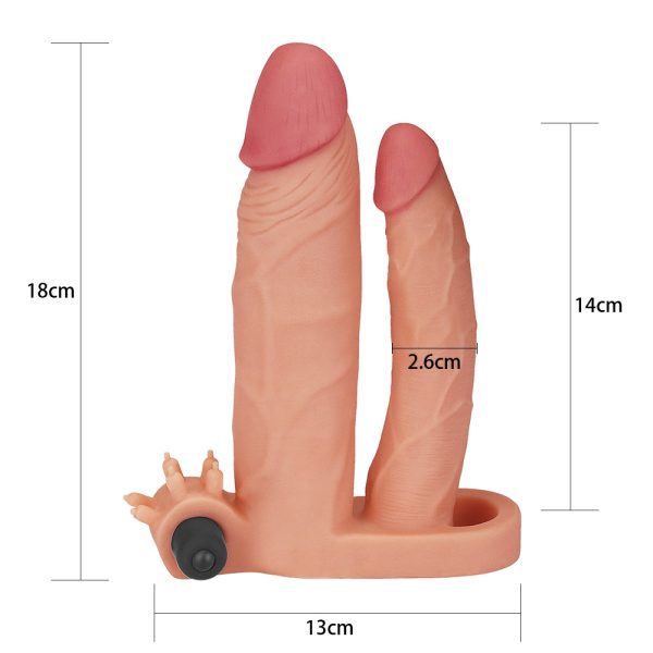 Gaine de pénis Double Pénis 16 x 3.4 cm – Image 3