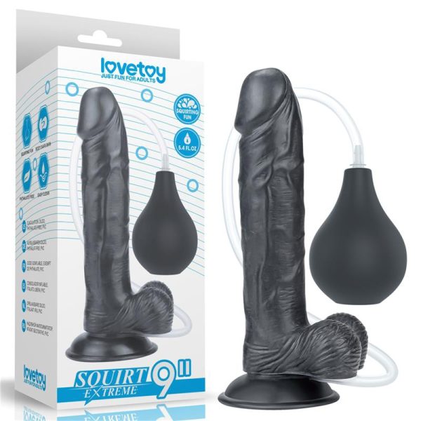 Gode éjaculateur Squirt 20 x 4.5cm Noir – Image 3