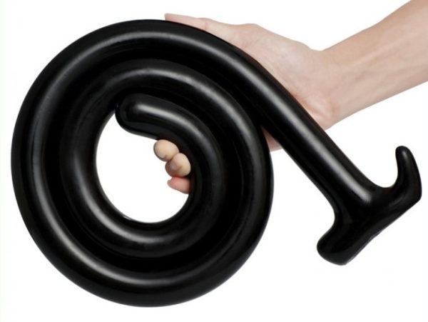 Gode long Mega Snake 100 x 3cm Noir – Image 3
