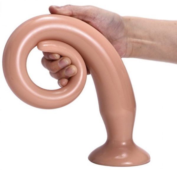 Gode long Tail Flex M 40 x 4.5 cm Flesh – Image 2