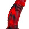 Gode monster Squax 18 x 5.5cm Noir-Rouge – Image 2