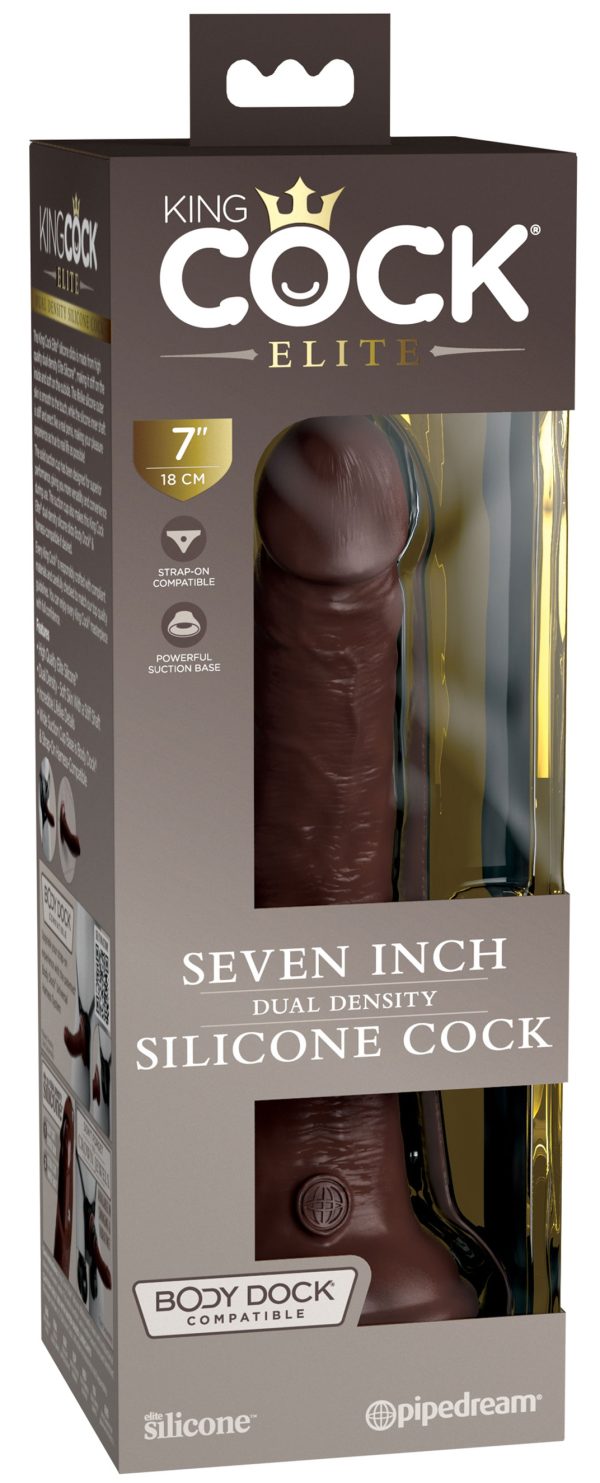 Gode réaliste 2Density Seven - 18 x 4cm Marron – Image 2