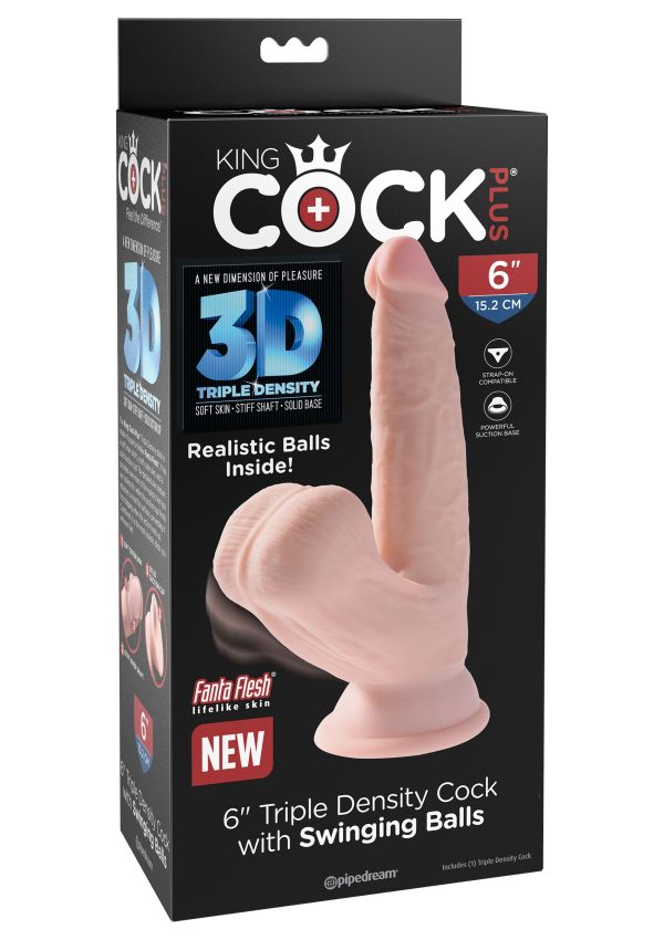Gode réaliste 3D Cock Swinging Balls 13 x 4.2 cm – Image 2