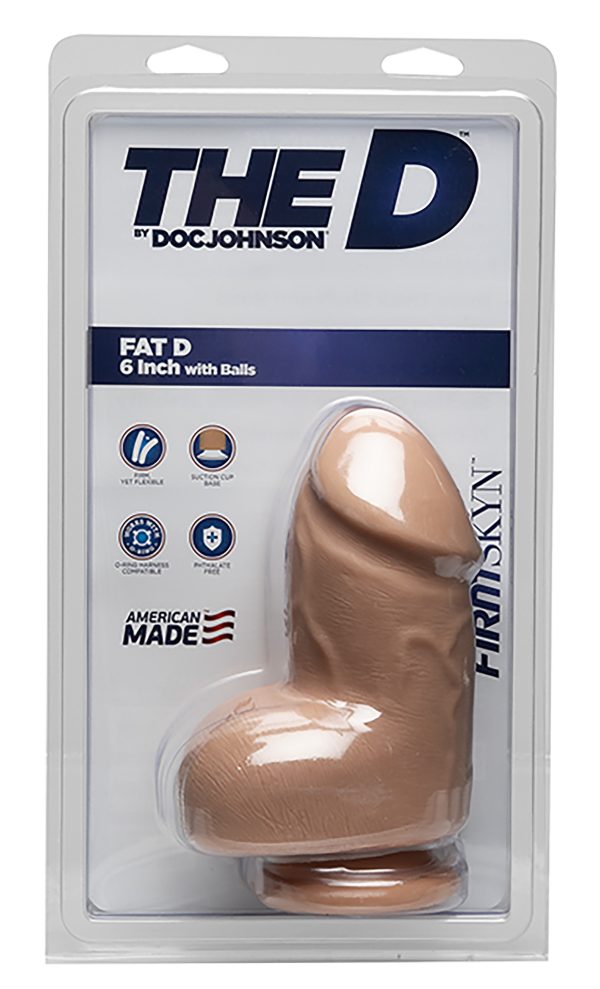 Gode réaliste Fat D FirmSkyn 10 x 6.8cm Vanille – Image 2