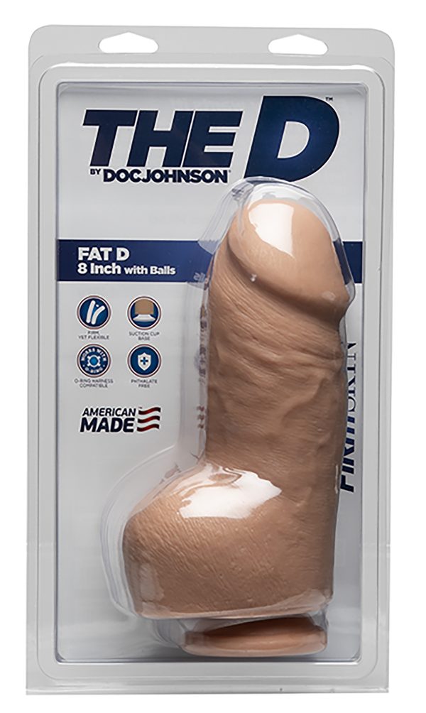 Gode réaliste Fat D FirmSkyn 14 x 7cm Vanille – Image 2