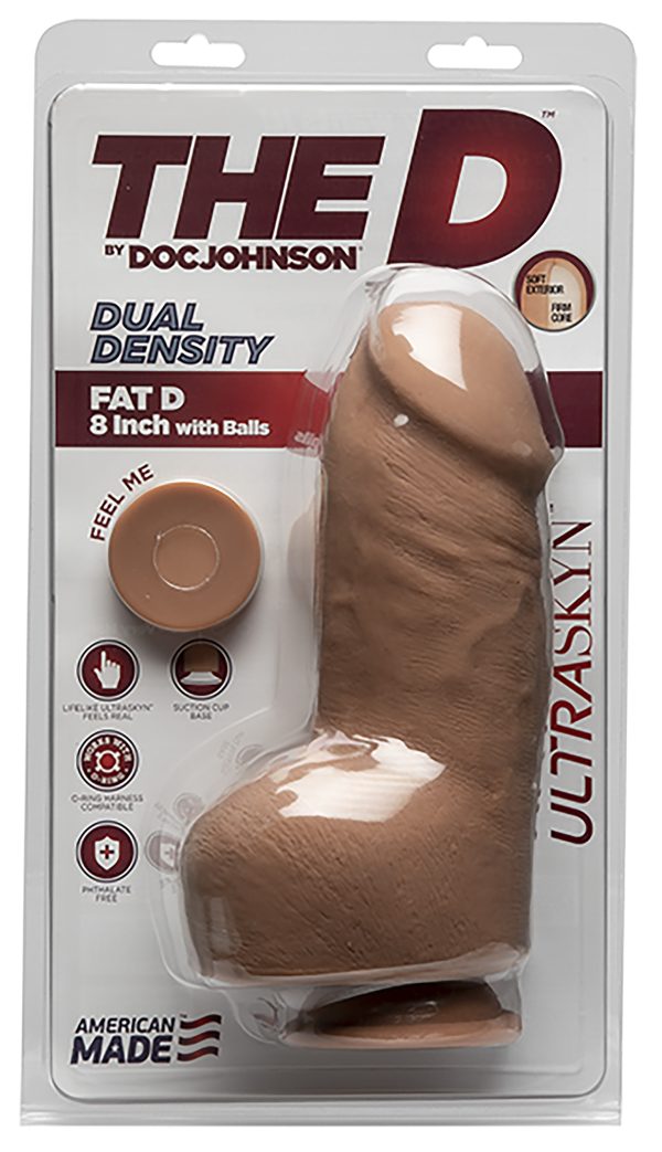 Gode réaliste Fat D UltraSkyn 14 x 7 cm Caramel – Image 2