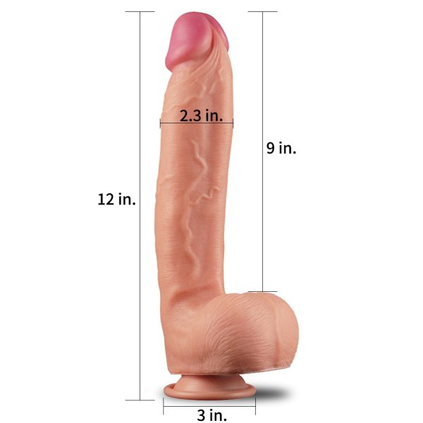 Gode réaliste King Size Strong Nature Cock 22 x 5.7cm – Image 3