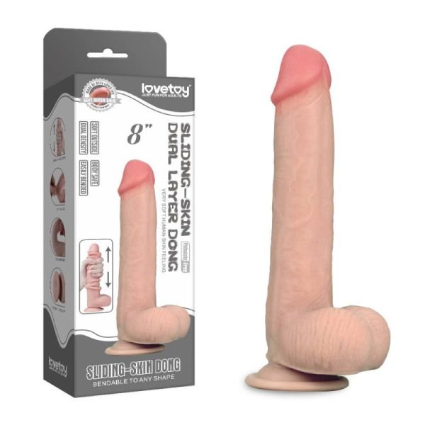 Gode réaliste SLIDING SKIN 18 x 3.8 cm – Image 2