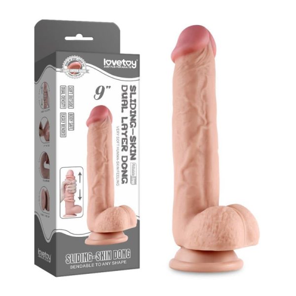 Gode réaliste SLIDING SKIN 19 x 4.2 cm – Image 2