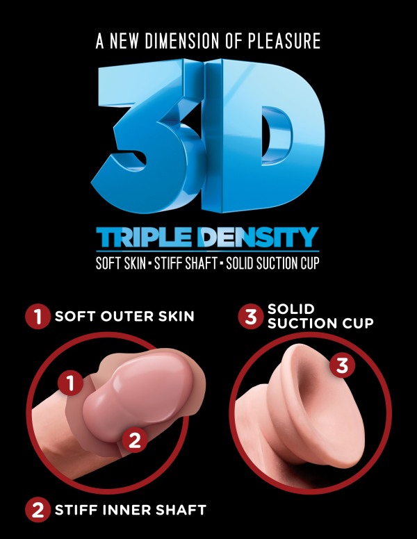 Gode réaliste Triple Density 23 x 5 cm – Image 8