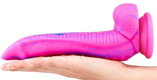 Gode silicone Inkipus 18 x 5.5cm Rose-Bleu – Image 2