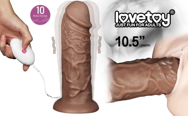 Gode vibrant Chubby Dildo 23 x 6.5 cm Marron – Image 13