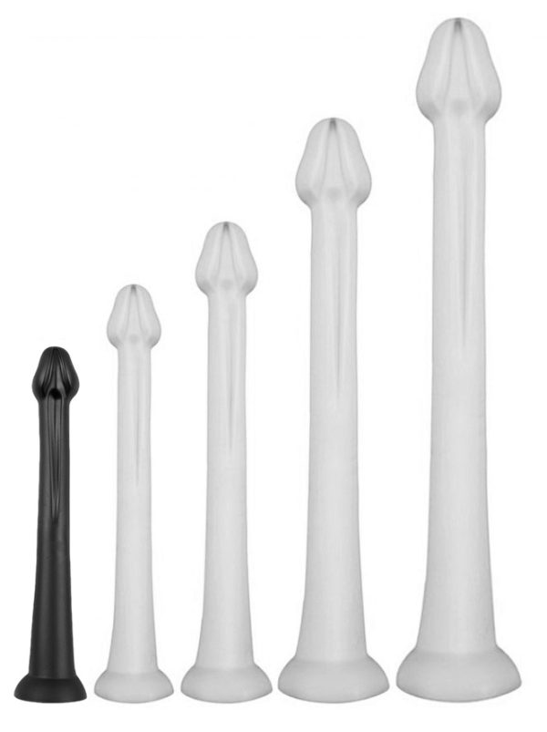 Gode Whale Dildo S 38 x 3.8cm - Pointe 3.5cm Noir
